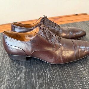 Bally Rich Brown Leather Men's Oxfords